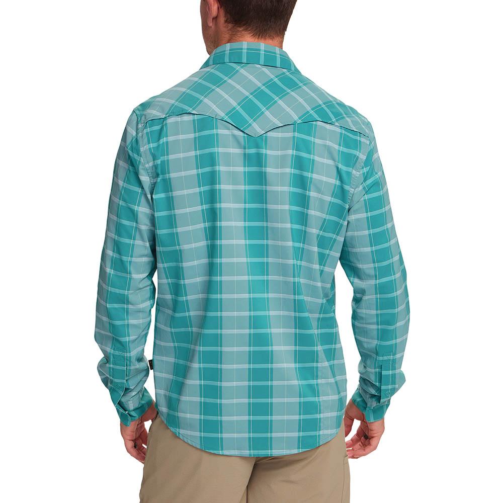 Howler Brothers Free Range Fleece Pullover Men's in Braden Plaid Teal